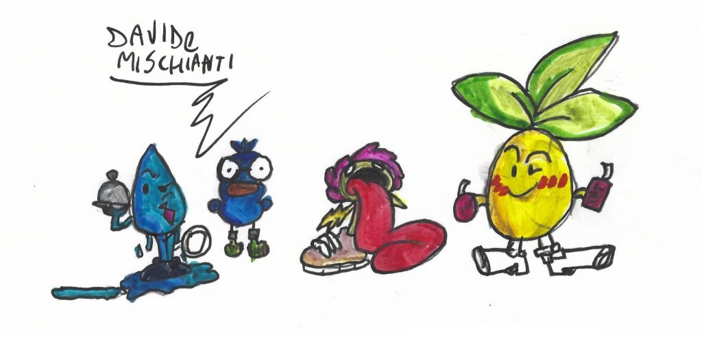 I miei personaggi: SigGoccia, Publu, Zombleah e AnaBomber