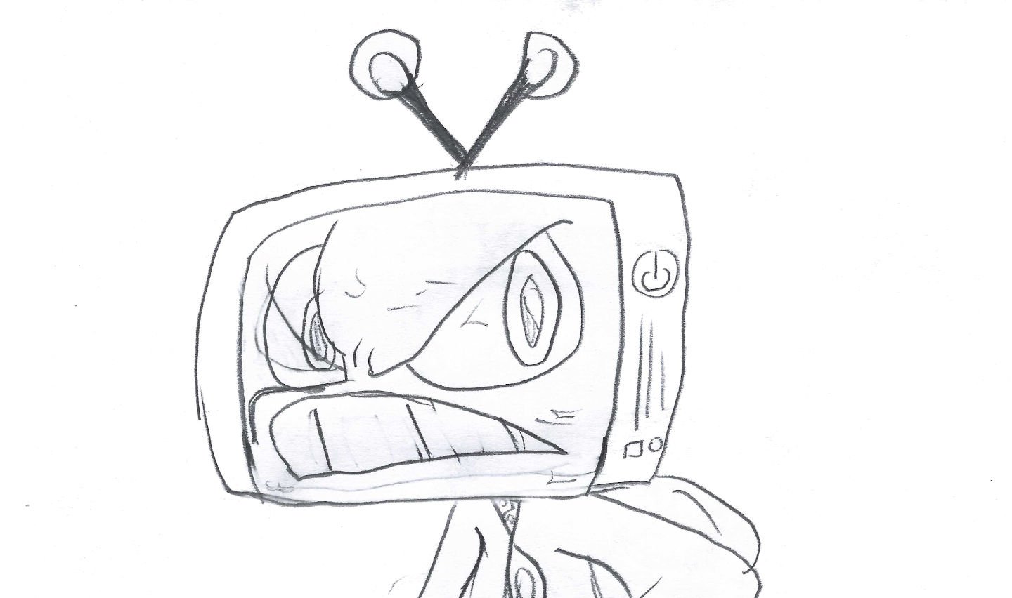 Ragazzo testa TV